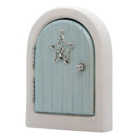 Whimsical Silver Fairy on a Star Door