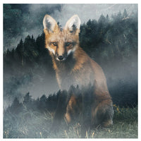 Handmade Marble Coaster - Forest Fox
