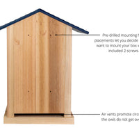 Cedar Screech Owl Nesting Box