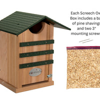 Cedar Screech Owl Nesting Box