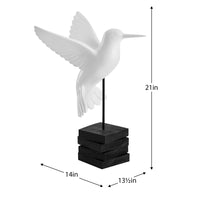 Polystone Hummingbird Sculpture on Stand