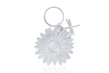 Daisy & Dragonfly Key Ring