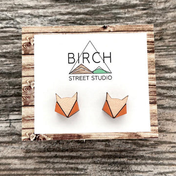 Fox Head Stud Earrings