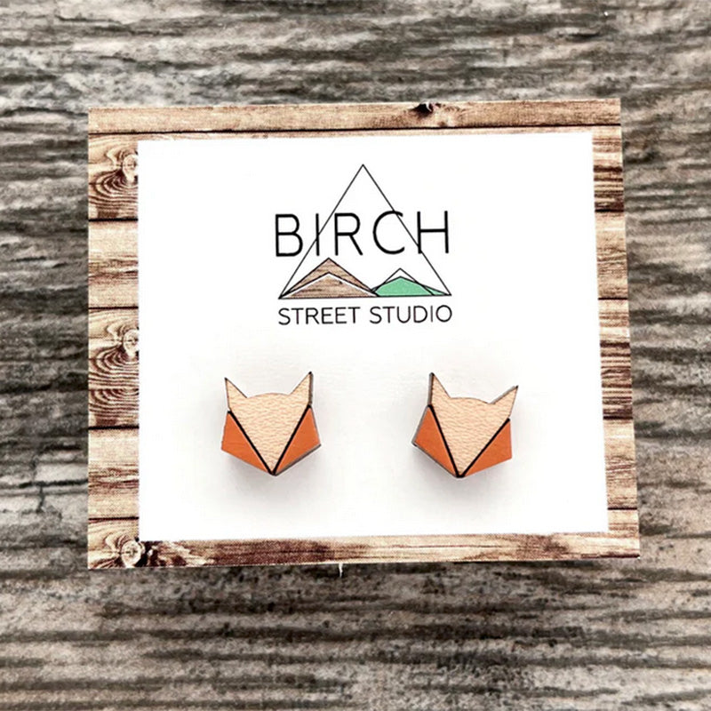 Fox Head Stud Earrings