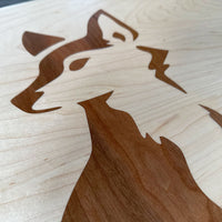 Maple Side Table with Fox Inlay