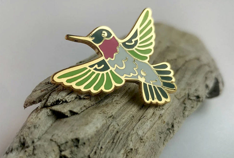 Ruby-throated Hummingbird Pin