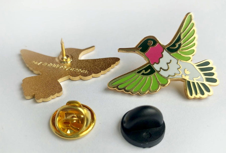 Ruby-throated Hummingbird Pin