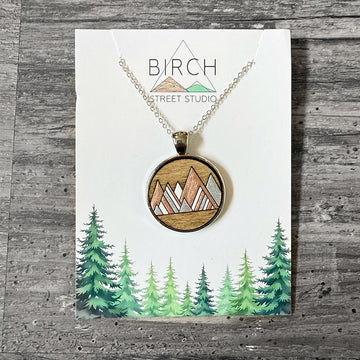 Mountain Lines Necklace - Bronze & Silver