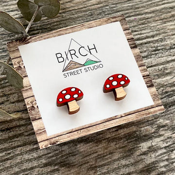 Mushroom Stud Earrings