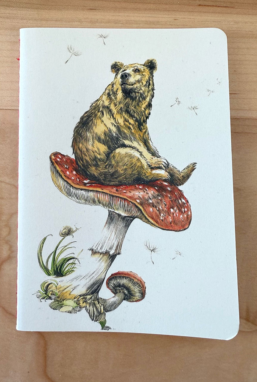 Little Bear on Mushroom Softback Notebook