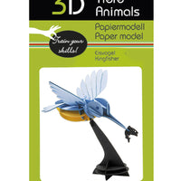 3D Kingfisher Paper Model