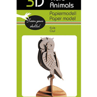 3D Owl Paper Model