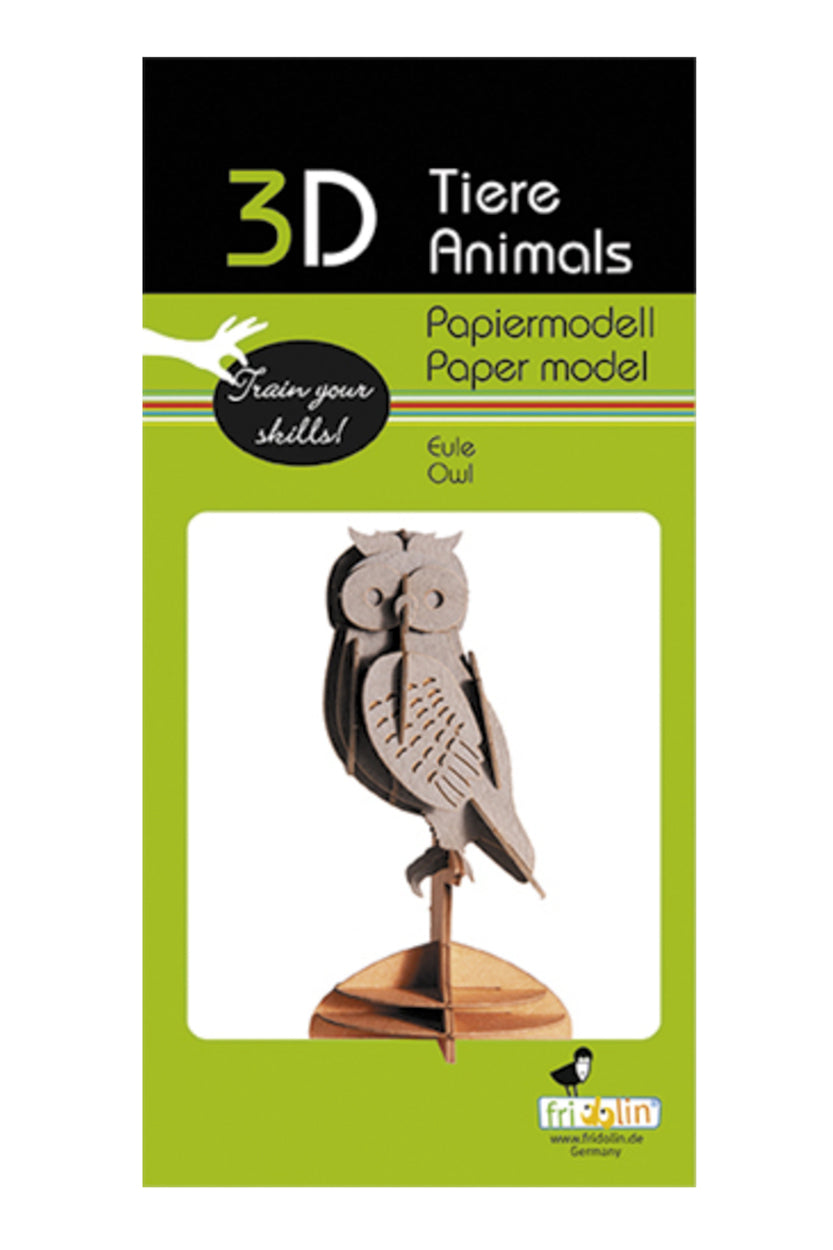 3D Owl Paper Model