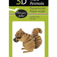 3D Squirrel Paper Model