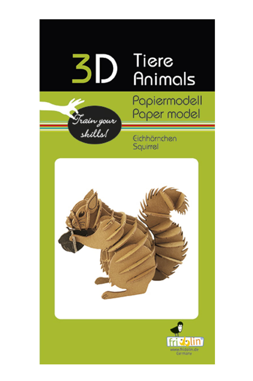 3D Squirrel Paper Model