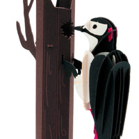 3D Woodpecker Paper Model