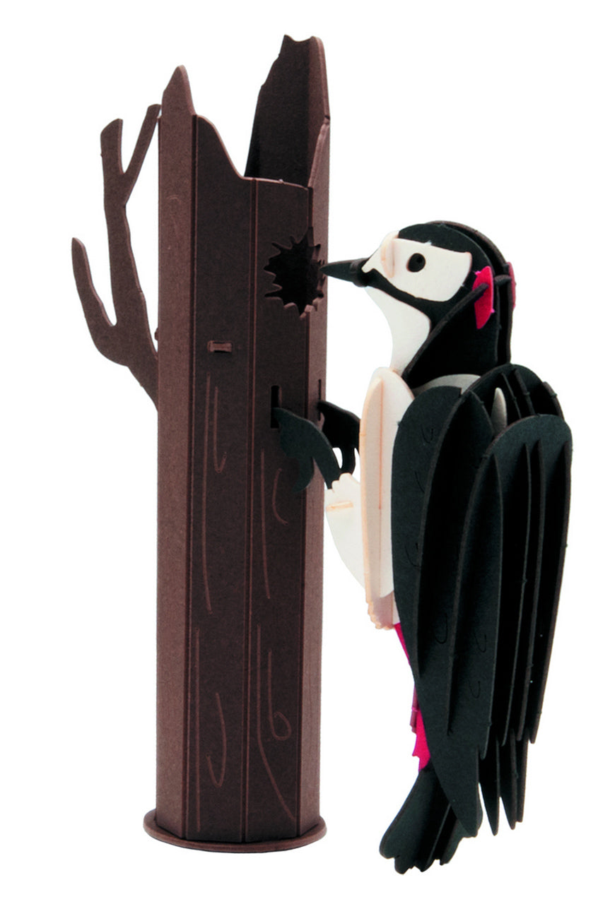 3D Woodpecker Paper Model