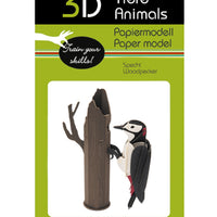 3D Woodpecker Paper Model