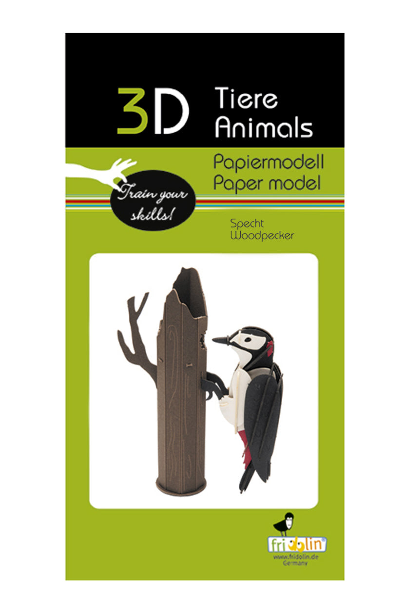 3D Woodpecker Paper Model