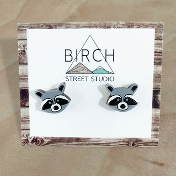 Raccoon Stud Earrings