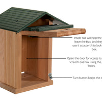 Cedar Screech Owl Nesting Box